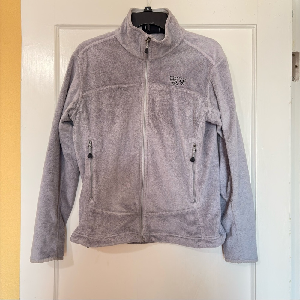 Mountain Hardwear Fleece Jacket Women’s M Gray Full Zip Pockets